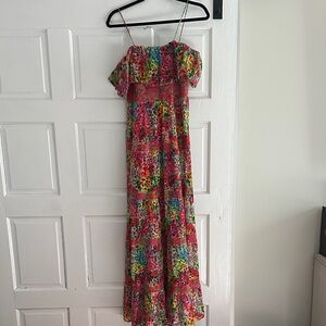 Alice + Olivia Colorful Floral Maxi Dress